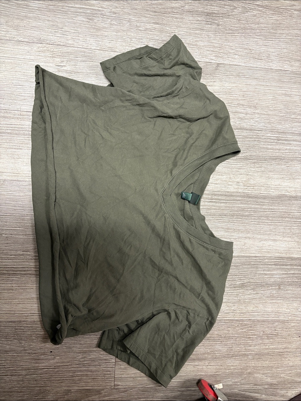 wild fable Olive Green Cropped Crew Tee